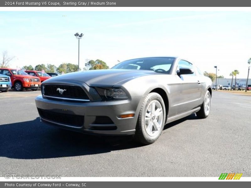 Sterling Gray / Medium Stone 2014 Ford Mustang V6 Coupe