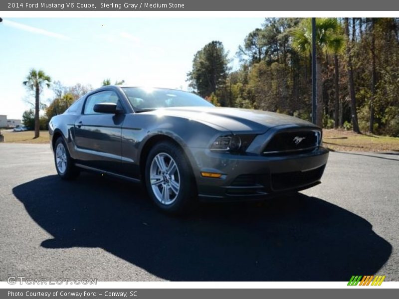 Sterling Gray / Medium Stone 2014 Ford Mustang V6 Coupe