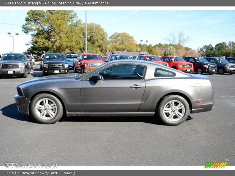 Sterling Gray / Medium Stone 2014 Ford Mustang V6 Coupe