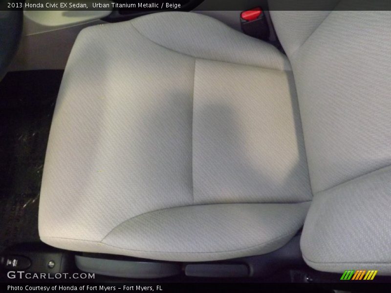 Urban Titanium Metallic / Beige 2013 Honda Civic EX Sedan