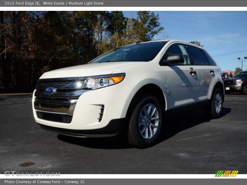 White Suede / Medium Light Stone 2013 Ford Edge SE