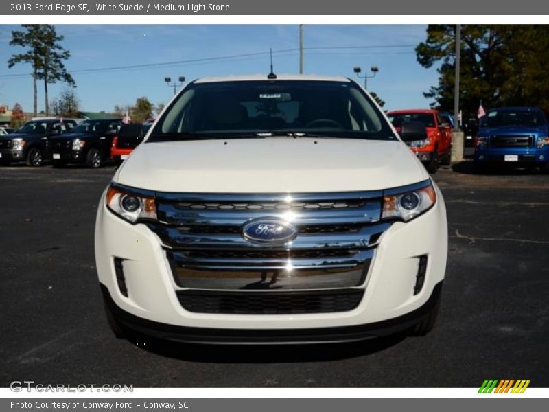 White Suede / Medium Light Stone 2013 Ford Edge SE