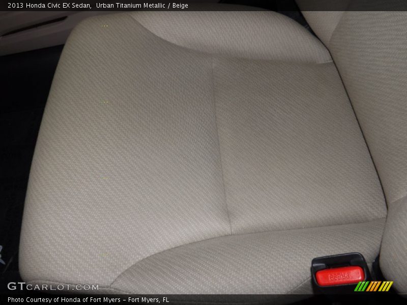Urban Titanium Metallic / Beige 2013 Honda Civic EX Sedan