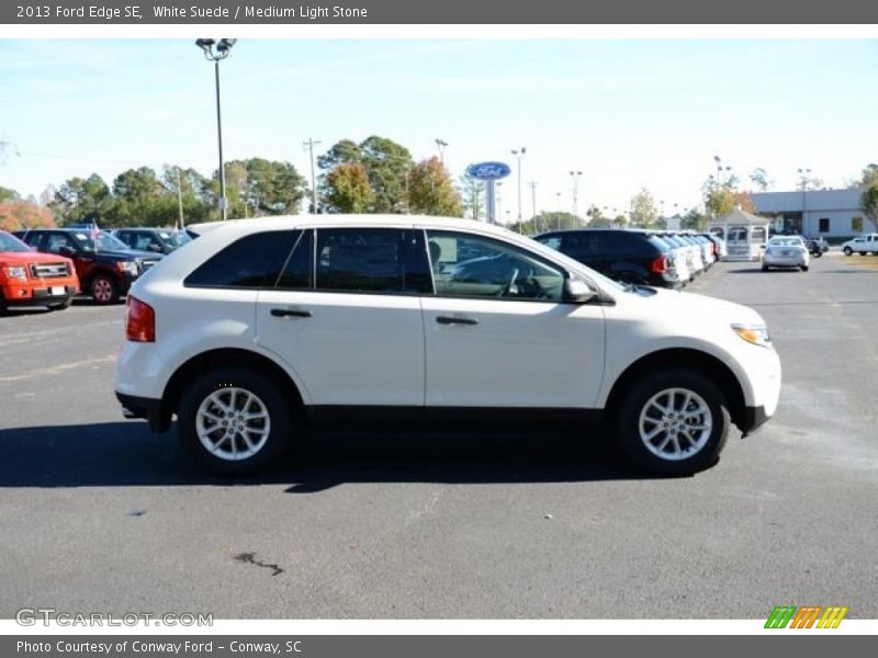White Suede / Medium Light Stone 2013 Ford Edge SE
