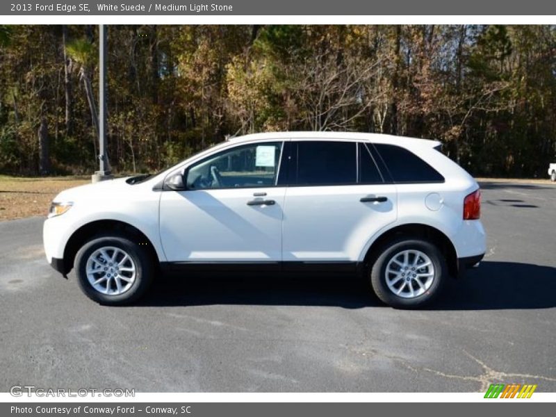 White Suede / Medium Light Stone 2013 Ford Edge SE