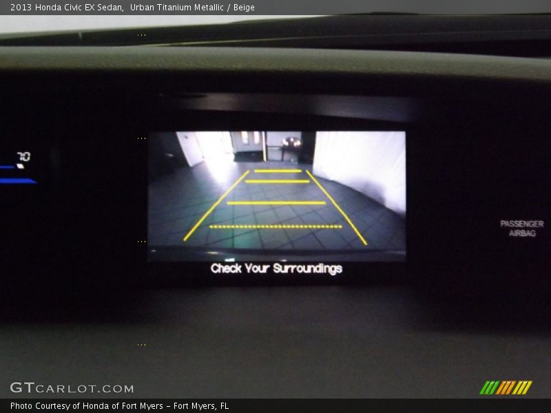 Urban Titanium Metallic / Beige 2013 Honda Civic EX Sedan