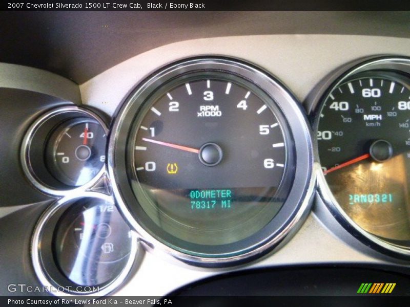 Black / Ebony Black 2007 Chevrolet Silverado 1500 LT Crew Cab
