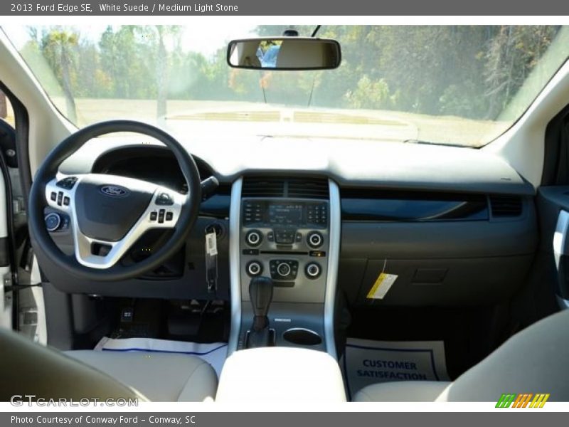 White Suede / Medium Light Stone 2013 Ford Edge SE