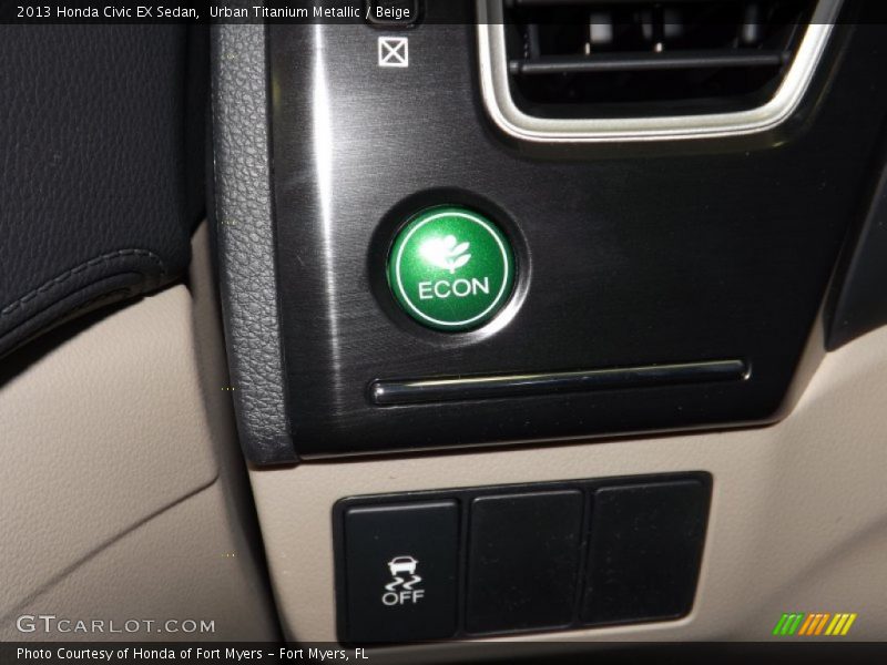 Urban Titanium Metallic / Beige 2013 Honda Civic EX Sedan