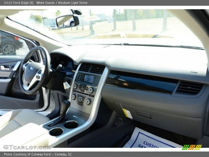 White Suede / Medium Light Stone 2013 Ford Edge SE