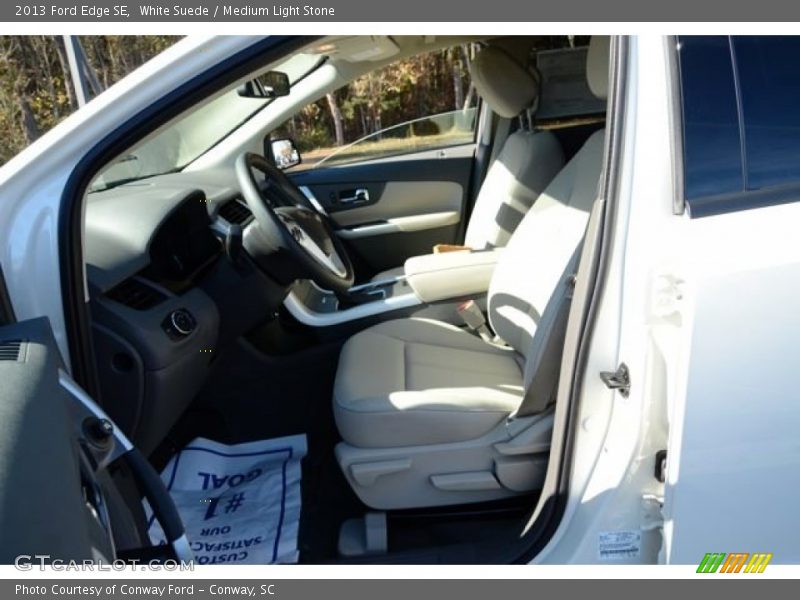 White Suede / Medium Light Stone 2013 Ford Edge SE