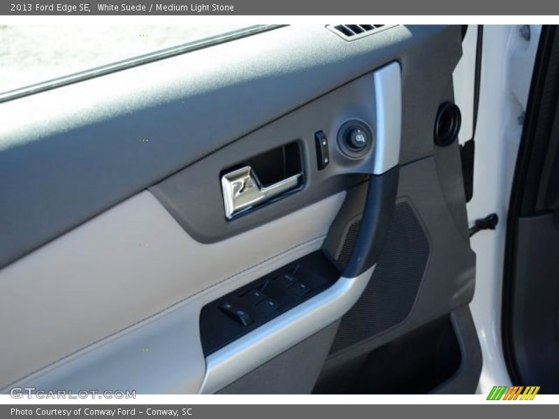 White Suede / Medium Light Stone 2013 Ford Edge SE