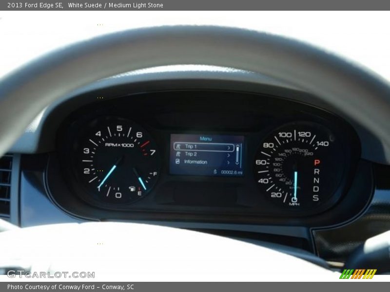 White Suede / Medium Light Stone 2013 Ford Edge SE