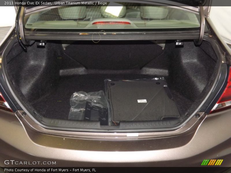 Urban Titanium Metallic / Beige 2013 Honda Civic EX Sedan