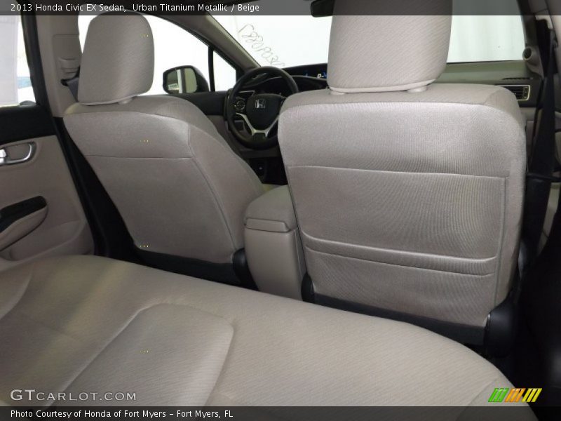 Urban Titanium Metallic / Beige 2013 Honda Civic EX Sedan