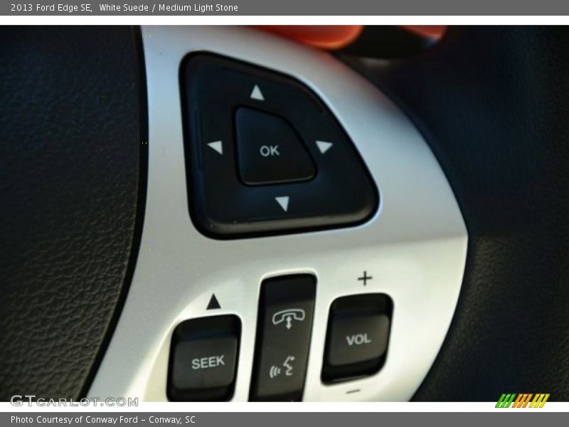 White Suede / Medium Light Stone 2013 Ford Edge SE