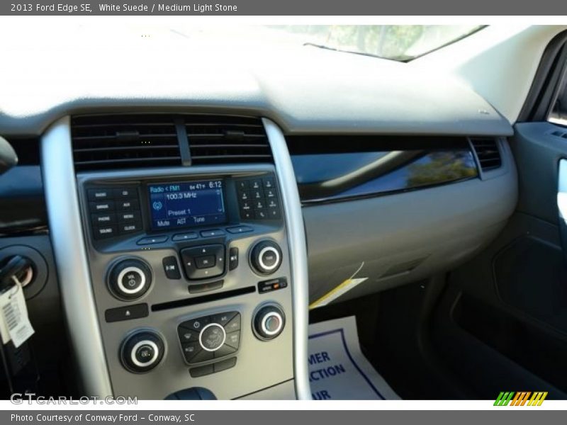 White Suede / Medium Light Stone 2013 Ford Edge SE