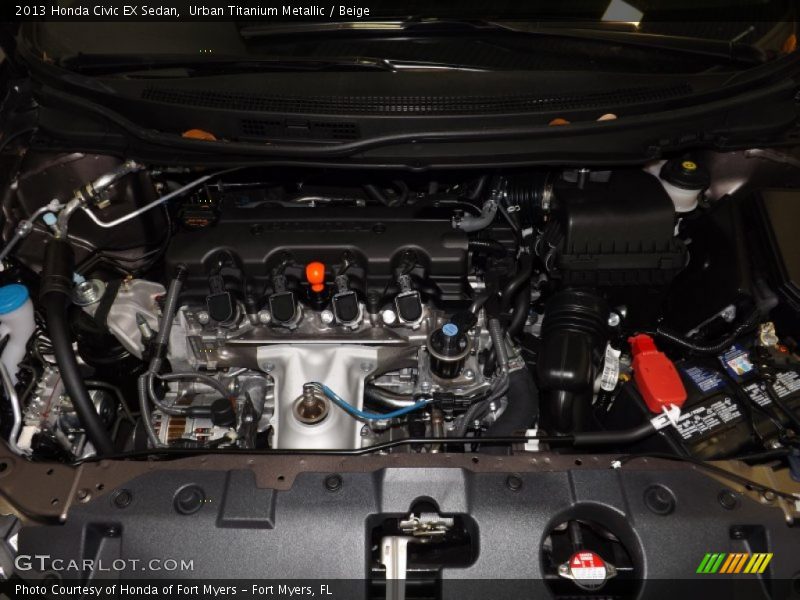 Urban Titanium Metallic / Beige 2013 Honda Civic EX Sedan