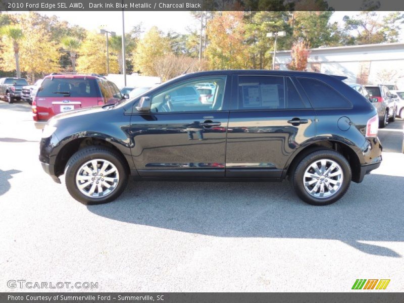 Dark Ink Blue Metallic / Charcoal Black 2010 Ford Edge SEL AWD