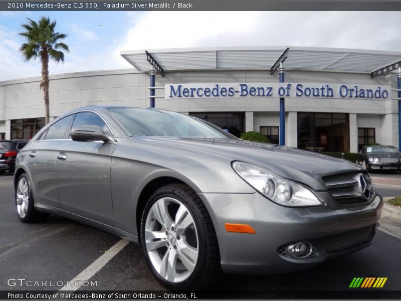 Paladium Silver Metallic / Black 2010 Mercedes-Benz CLS 550