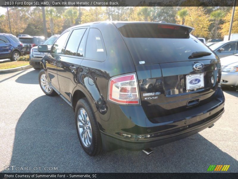 Dark Ink Blue Metallic / Charcoal Black 2010 Ford Edge SEL AWD