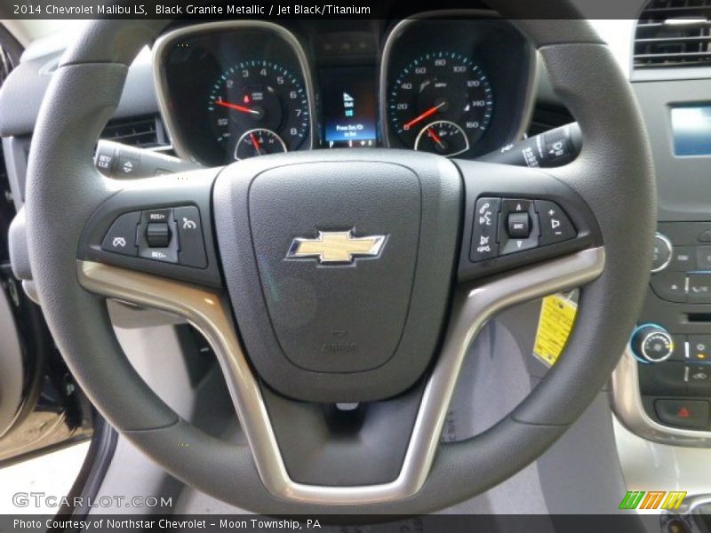 Black Granite Metallic / Jet Black/Titanium 2014 Chevrolet Malibu LS