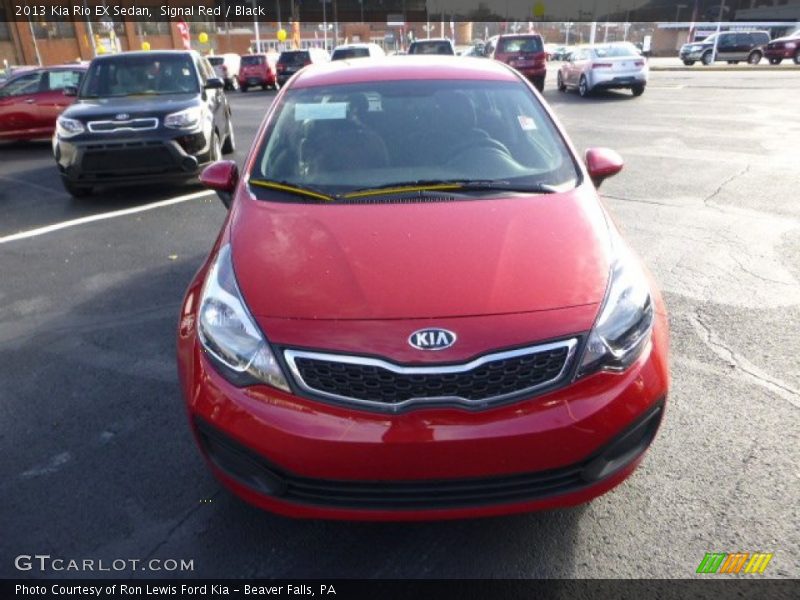 Signal Red / Black 2013 Kia Rio EX Sedan