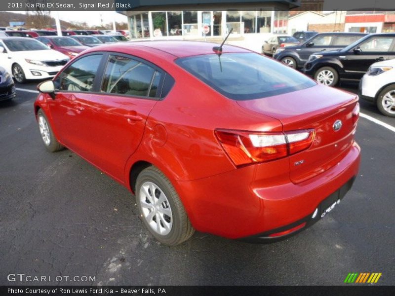 Signal Red / Black 2013 Kia Rio EX Sedan