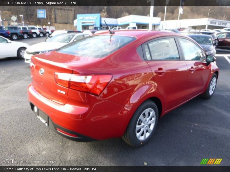 Signal Red / Black 2013 Kia Rio EX Sedan