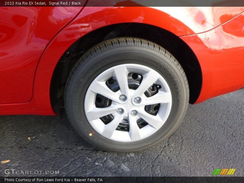 Signal Red / Black 2013 Kia Rio EX Sedan