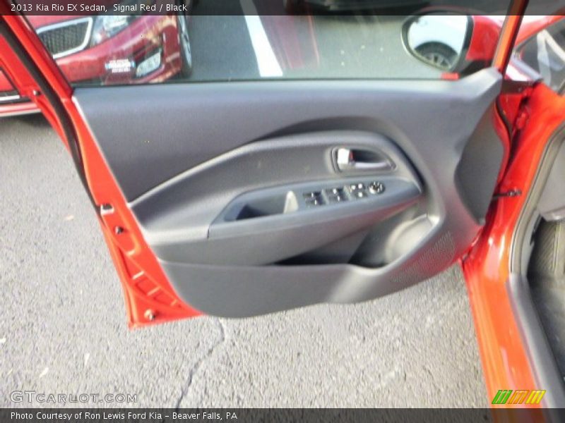 Signal Red / Black 2013 Kia Rio EX Sedan