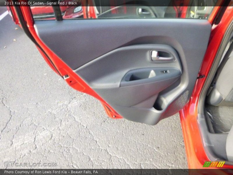 Signal Red / Black 2013 Kia Rio EX Sedan