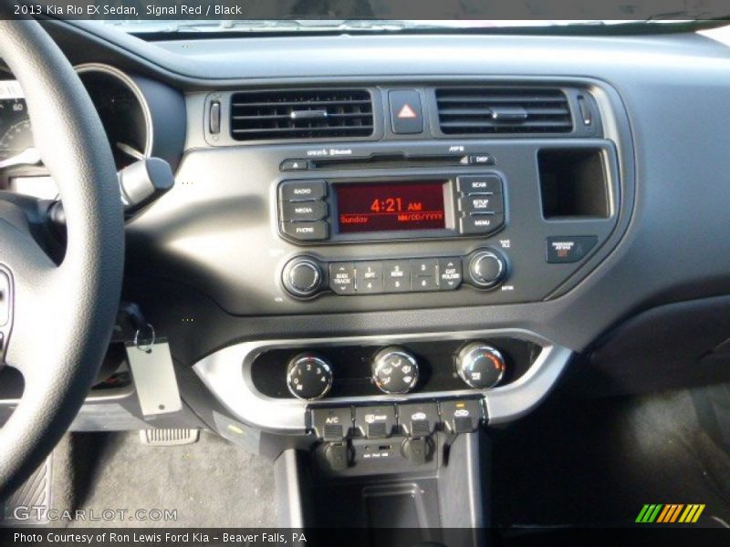 Signal Red / Black 2013 Kia Rio EX Sedan