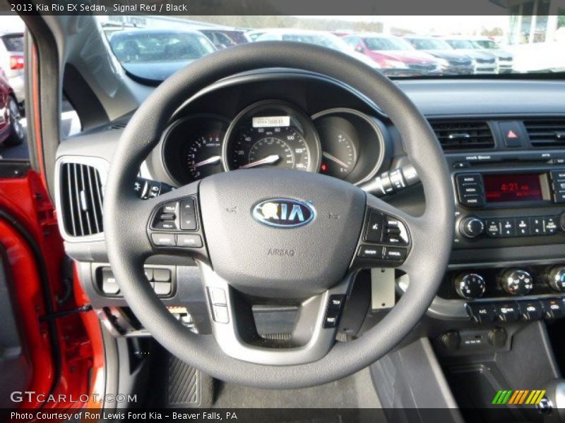 Signal Red / Black 2013 Kia Rio EX Sedan