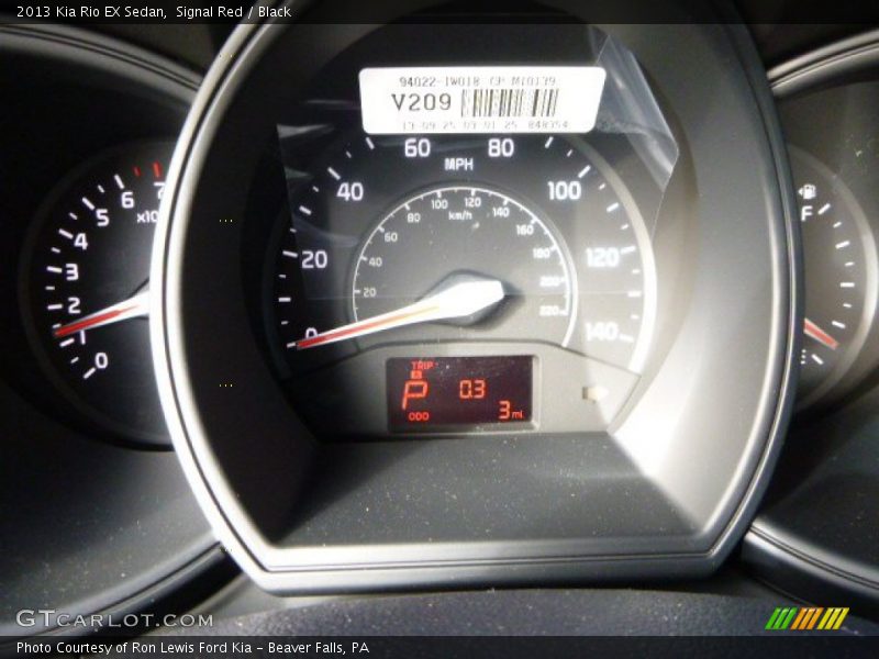 Signal Red / Black 2013 Kia Rio EX Sedan