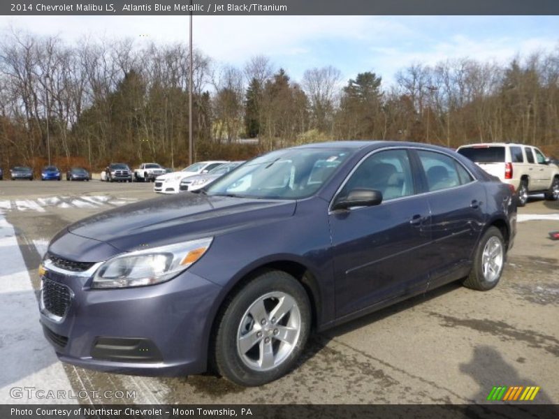 Atlantis Blue Metallic / Jet Black/Titanium 2014 Chevrolet Malibu LS