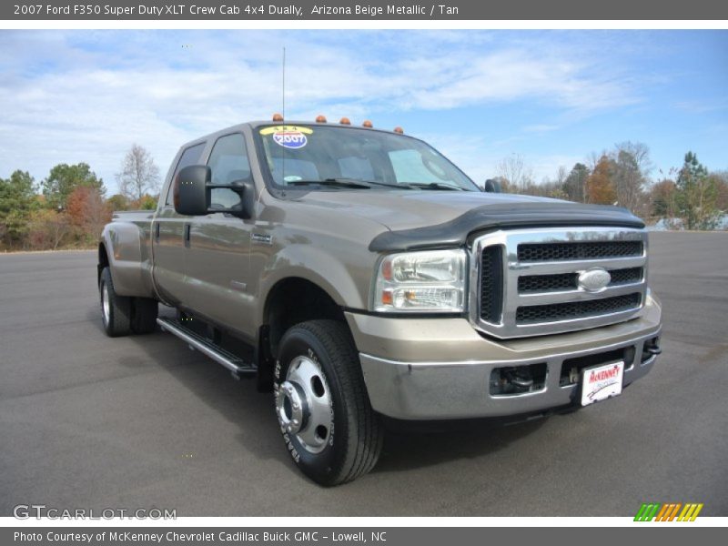 Arizona Beige Metallic / Tan 2007 Ford F350 Super Duty XLT Crew Cab 4x4 Dually