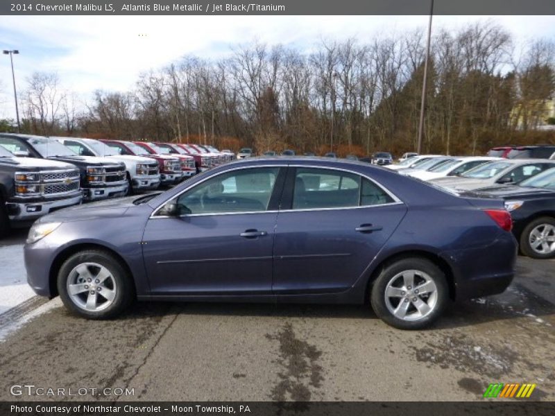 Atlantis Blue Metallic / Jet Black/Titanium 2014 Chevrolet Malibu LS