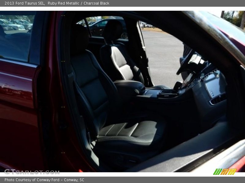 Ruby Red Metallic / Charcoal Black 2013 Ford Taurus SEL