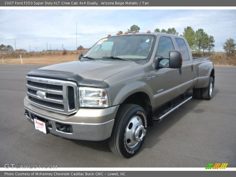 Arizona Beige Metallic / Tan 2007 Ford F350 Super Duty XLT Crew Cab 4x4 Dually