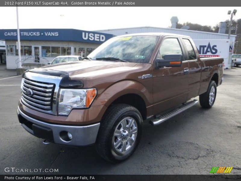 Golden Bronze Metallic / Pale Adobe 2012 Ford F150 XLT SuperCab 4x4