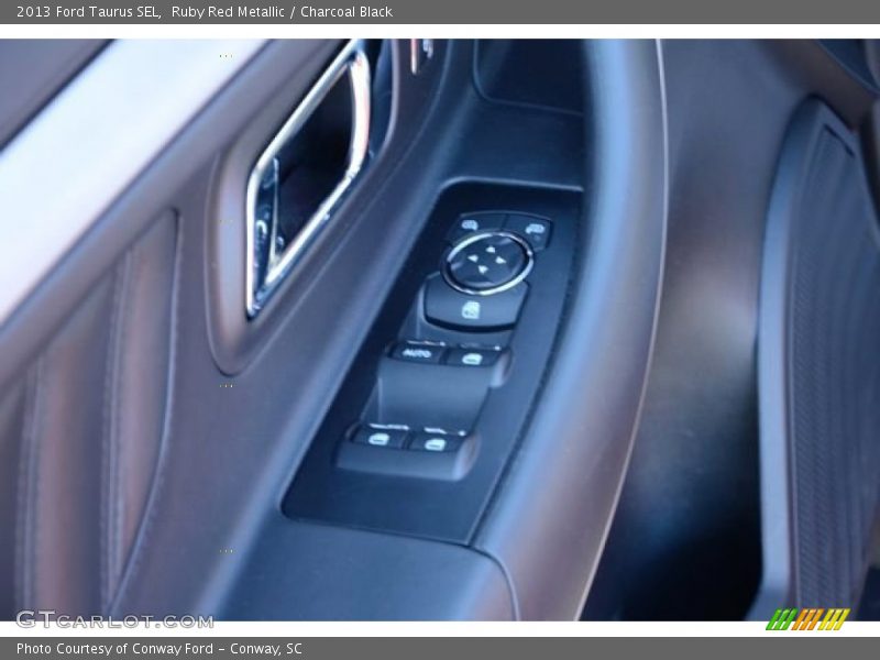 Ruby Red Metallic / Charcoal Black 2013 Ford Taurus SEL