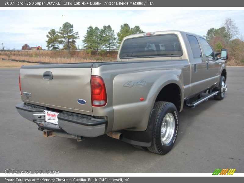 Arizona Beige Metallic / Tan 2007 Ford F350 Super Duty XLT Crew Cab 4x4 Dually