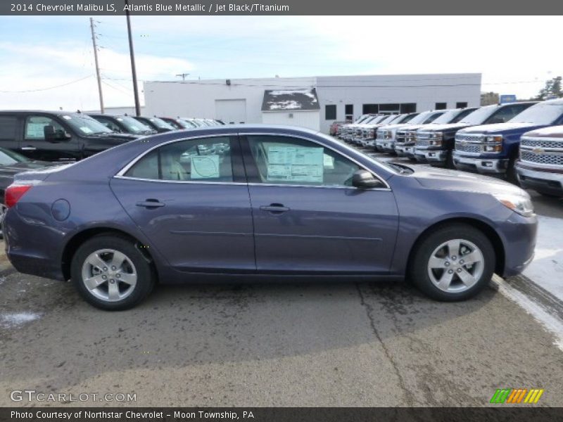 Atlantis Blue Metallic / Jet Black/Titanium 2014 Chevrolet Malibu LS