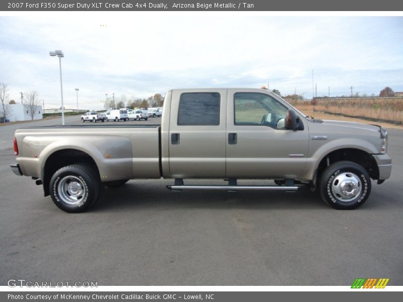 Arizona Beige Metallic / Tan 2007 Ford F350 Super Duty XLT Crew Cab 4x4 Dually