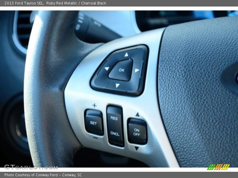 Ruby Red Metallic / Charcoal Black 2013 Ford Taurus SEL
