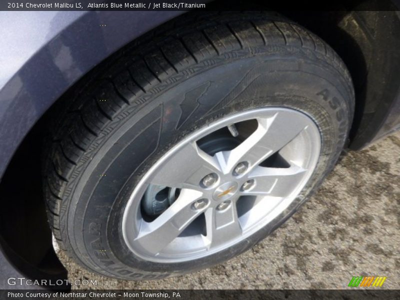 Atlantis Blue Metallic / Jet Black/Titanium 2014 Chevrolet Malibu LS