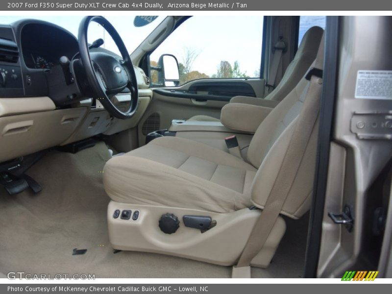 Arizona Beige Metallic / Tan 2007 Ford F350 Super Duty XLT Crew Cab 4x4 Dually