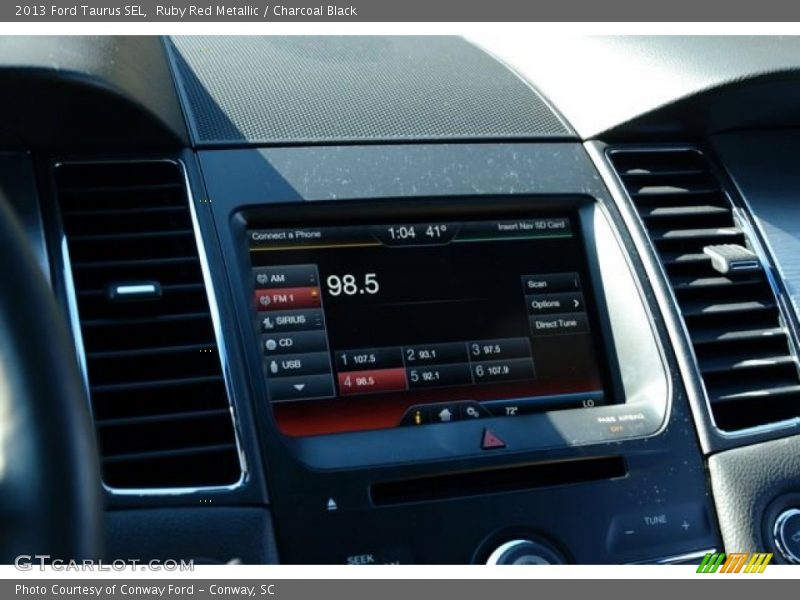 Ruby Red Metallic / Charcoal Black 2013 Ford Taurus SEL