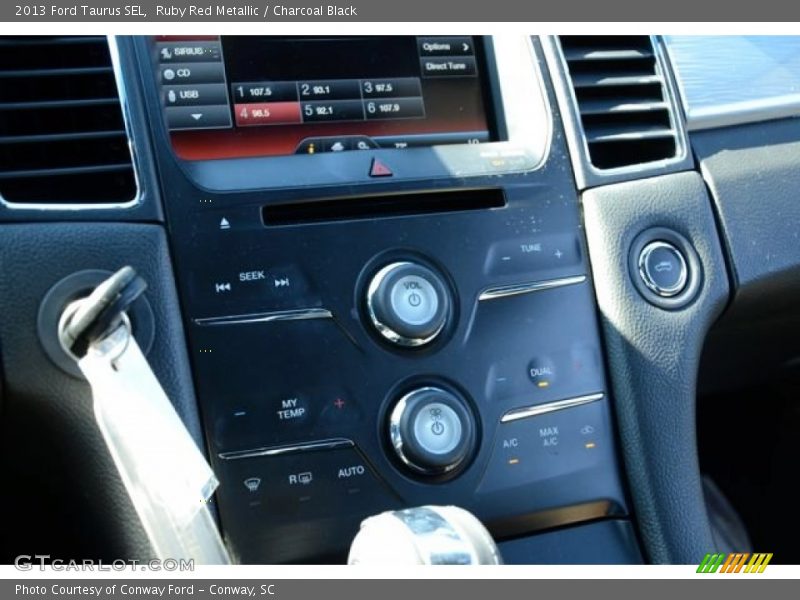 Ruby Red Metallic / Charcoal Black 2013 Ford Taurus SEL